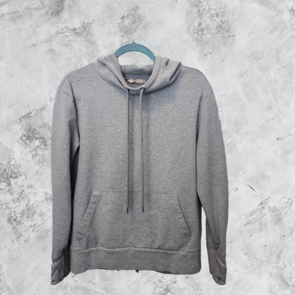Athleta Unstoppable Gray Medium Hoodie Thumbholes Kangaroo Pocket